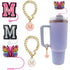 English Letter Butterfly Dust-proof Straw Cap Pendant Set for tumbler, Tumbler set Accessories